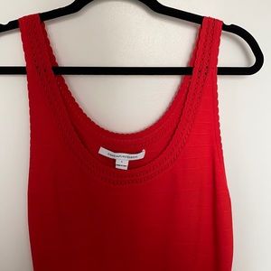 Diane Von Furstenberg Red fit and flare dress -L